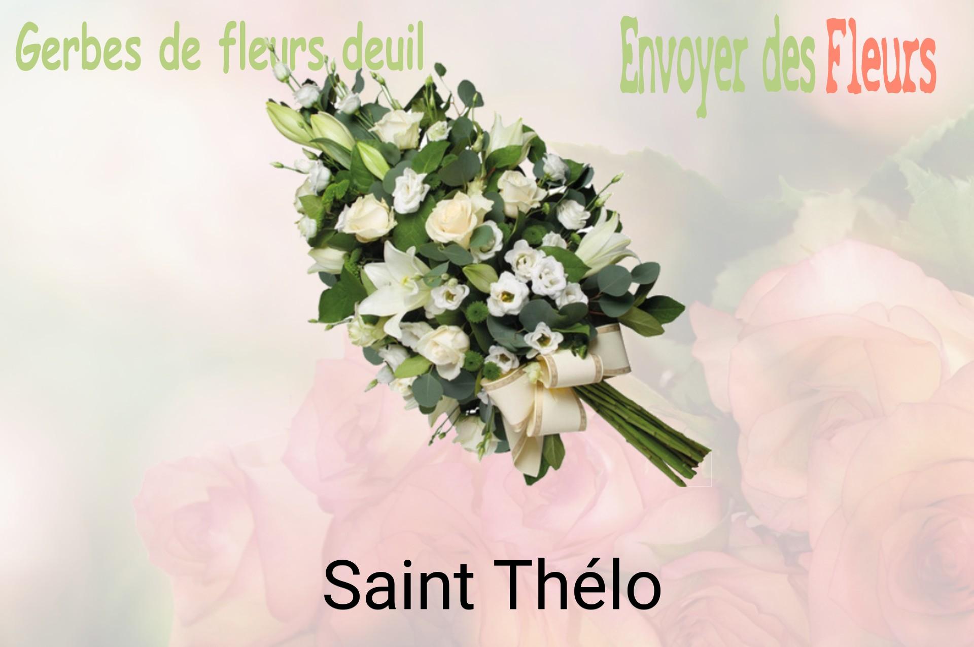 Gerbe de fleurs de deuil livrée à Saint-Thélo